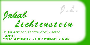 jakab lichtenstein business card